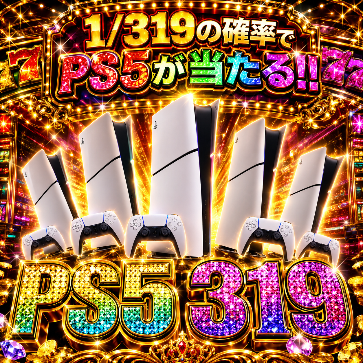 1/319で当たる！PS5争奪戦！【4月10日】