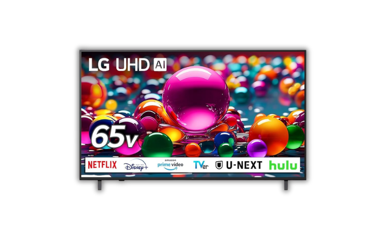 65V型4Kスマートテレビ LG UHD AI UA7500(相場￥110,000)